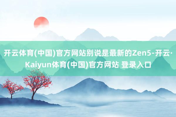 开云体育(中国)官方网站别说是最新的Zen5-开云·Kaiyun体育(中国)官方网站 登录入口