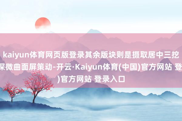 kaiyun体育网页版登录其余版块则是摄取居中三挖孔+等深微曲面屏策动-开云·Kaiyun体育(中国)官方网站 登录入口